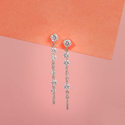 Silver Luminous Links Earrings