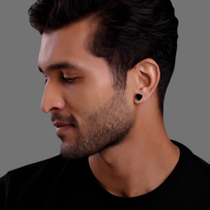 Black Rhodium Authentically Kind Studs For Him