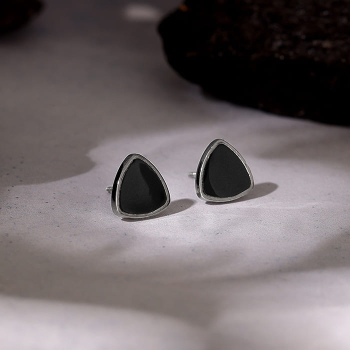 Black Rhodium Authentically Kind Studs For Him