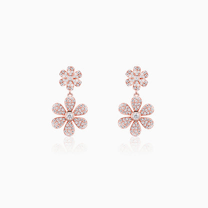 Rose Gold Stunning Flower Earrings