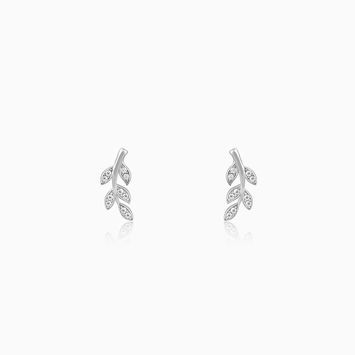 Silver Leaf Earrings – GIVA Jewellery
