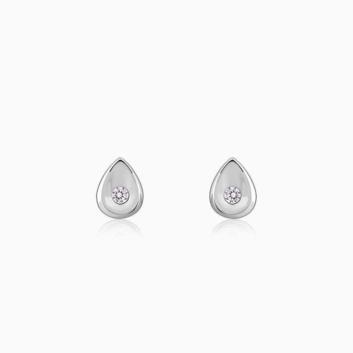 Silver Small Tear Drop Earrings