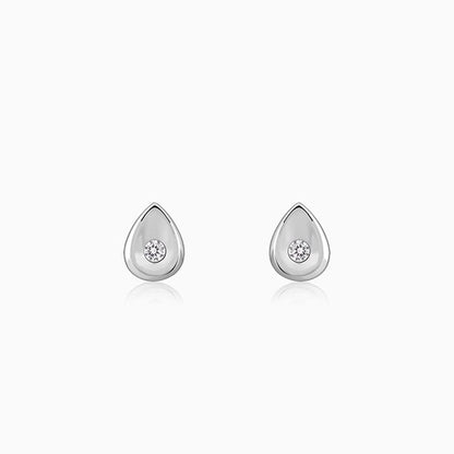 Silver Small Tear Drop Earrings