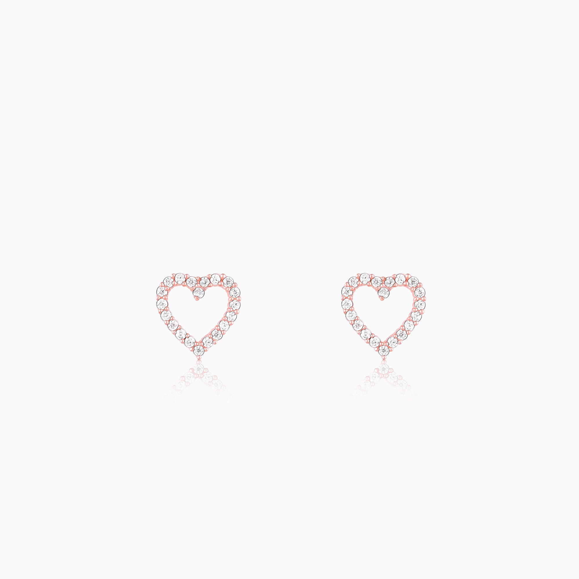 Buy Rose Gold Heart Stud Earring at Best Price – GIVA Jewellery