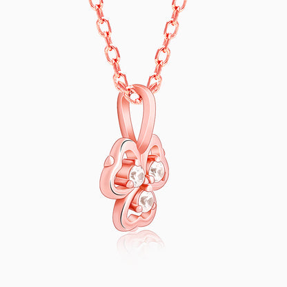 Rose Gold Three Leaf Clover Set of Three