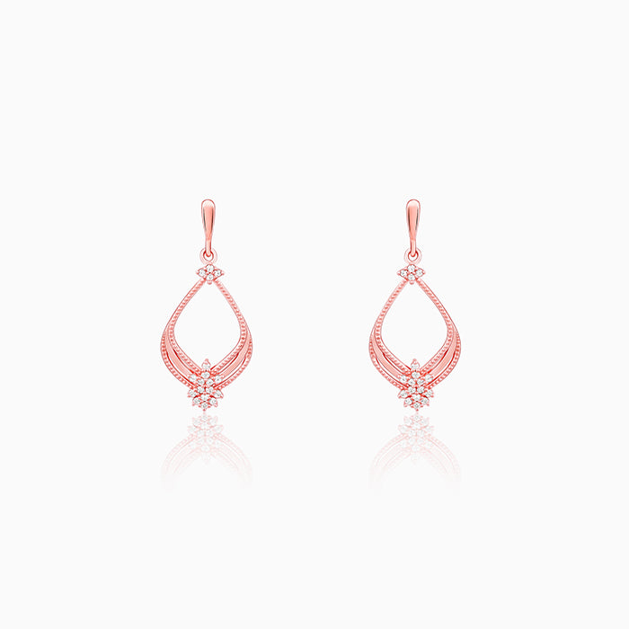 Rose Gold Princess Earrings