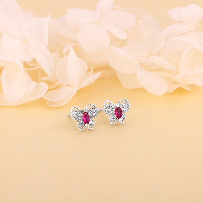 Sparkle Butterfly Rose Gold Marquise Stud Earrings | Olivia Burton London