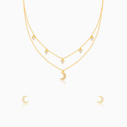 Golden Crescent Zircon Set