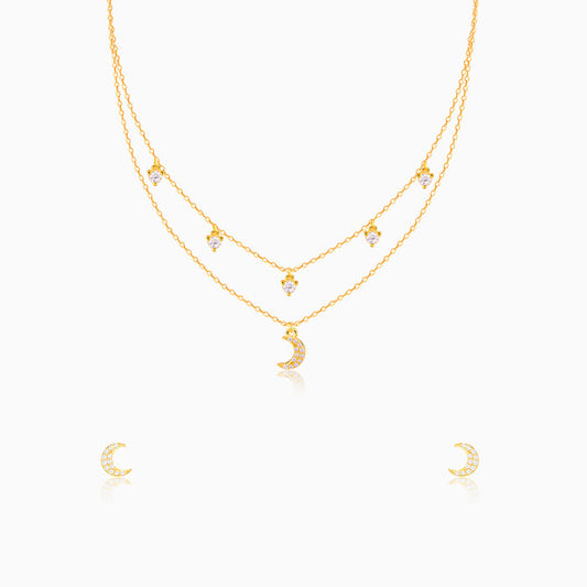 Golden Crescent Zircon Set