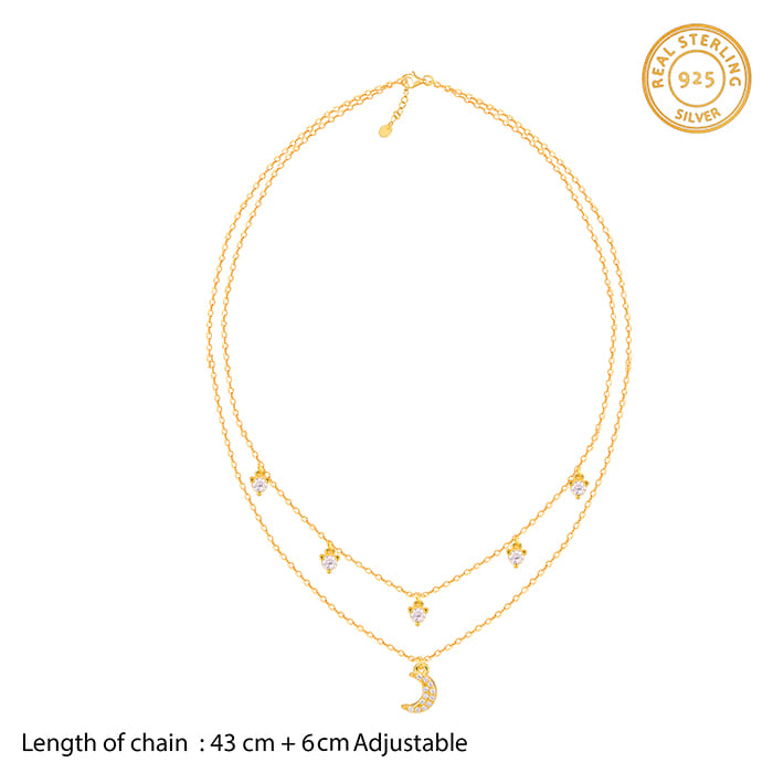 Golden Crescent Zircon Set