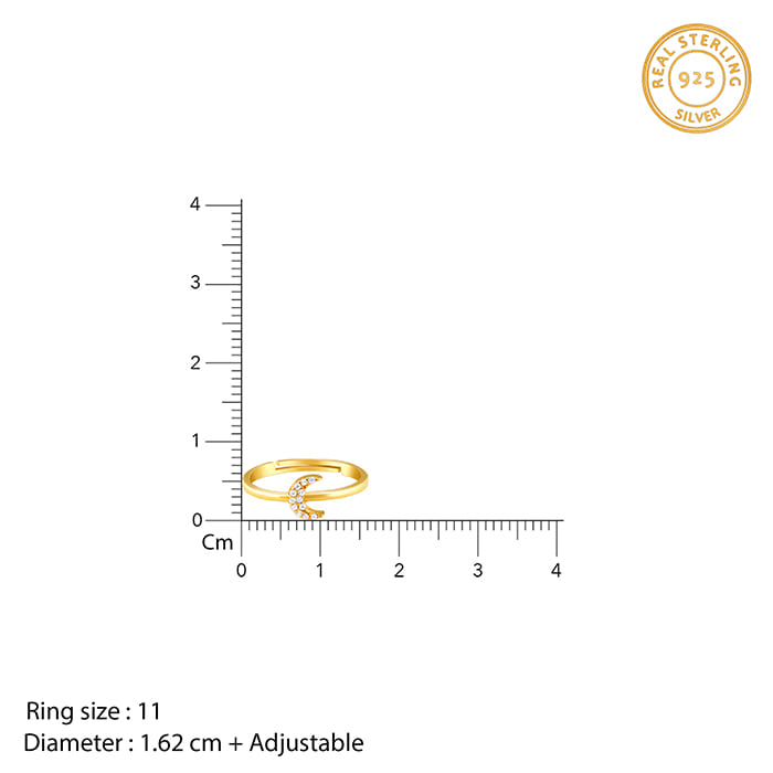 Golden Crescent Zircon Set Of Three