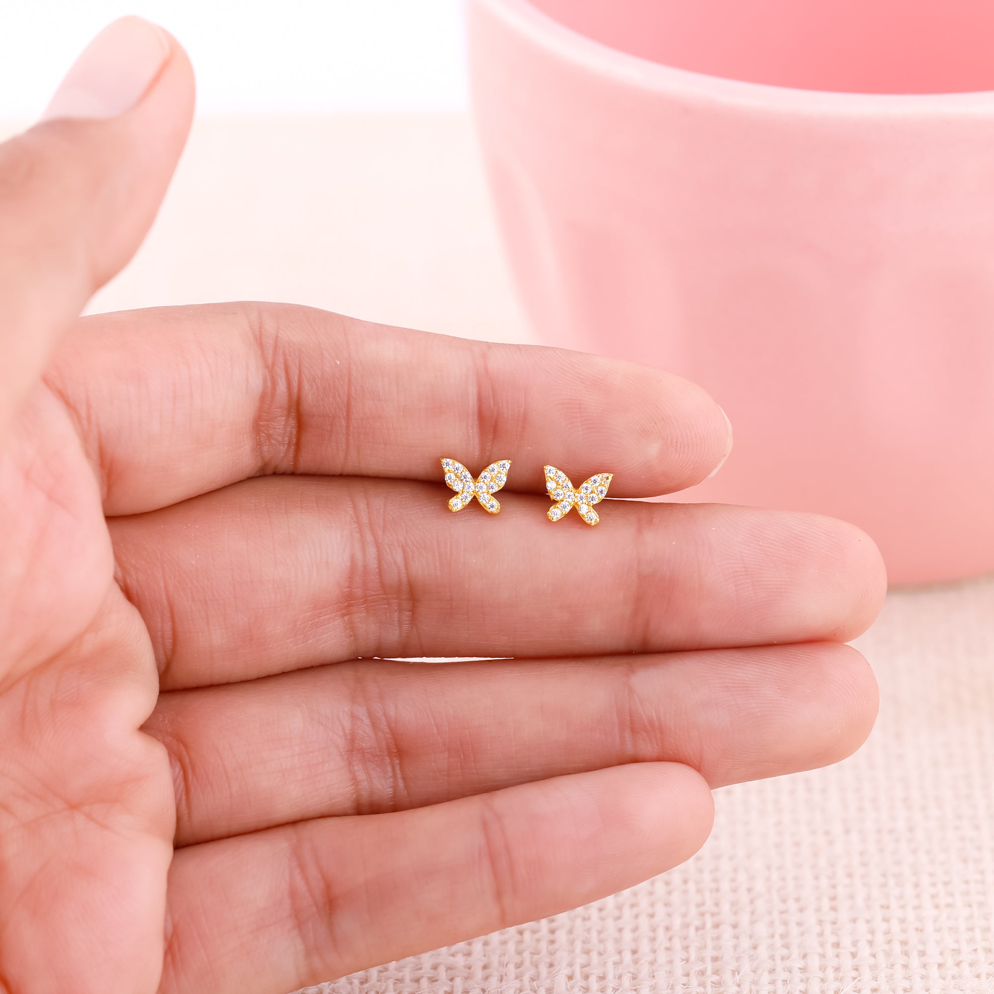 Small butterfly earrings clearance
