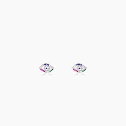 Silver Colour me in Love Studs