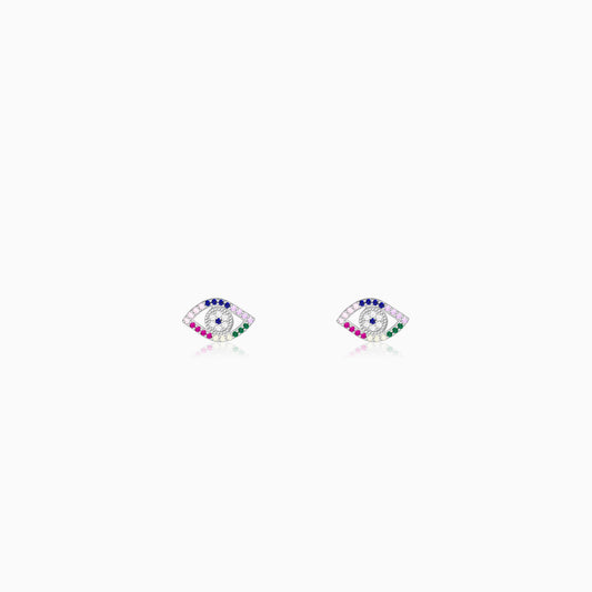 Silver Colour me in Love Studs