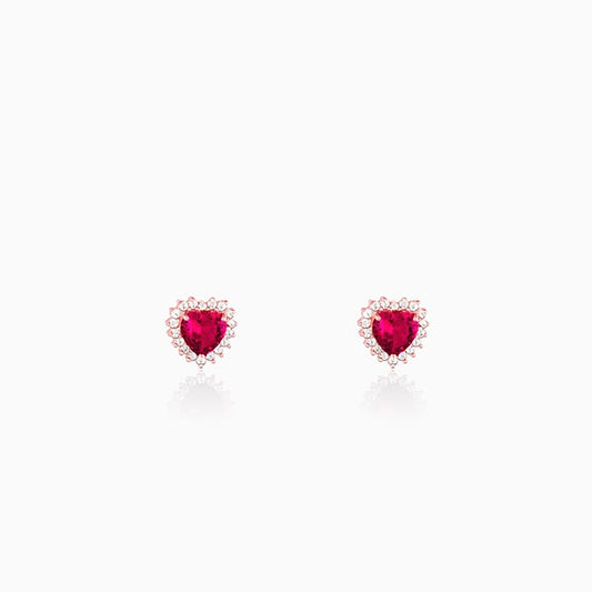 Rose Gold Take Me to Your Heart Studs