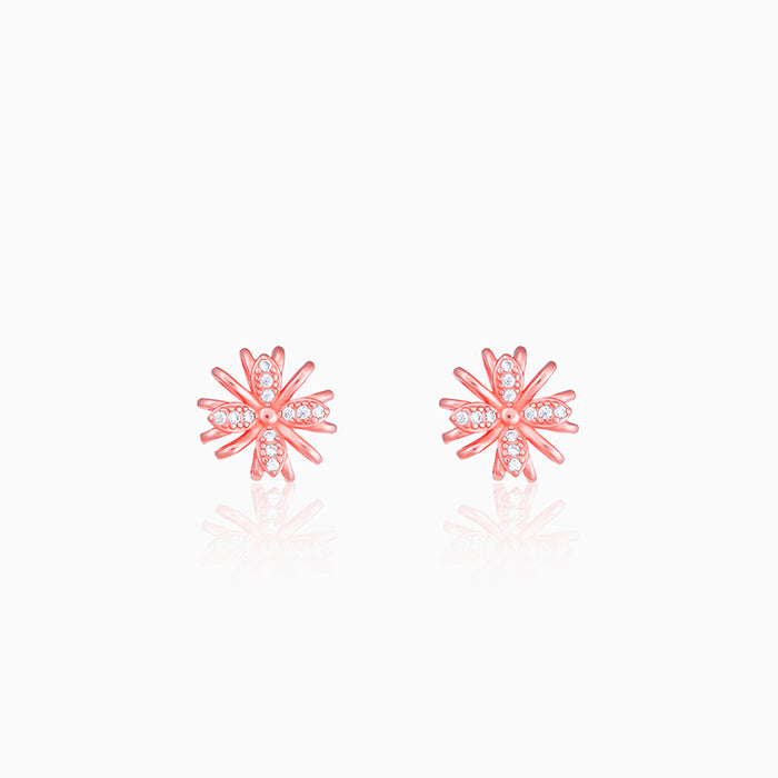 Rose Gold Floral Dreams Studs