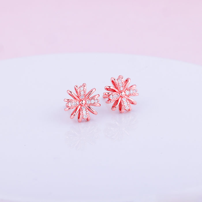 Rose Gold Floral Dreams Studs