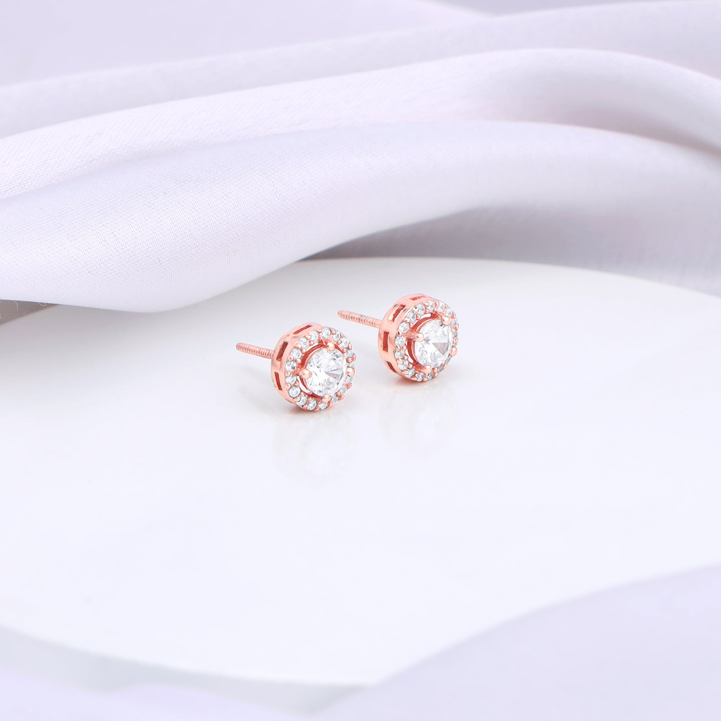 Rose Gold Seeking Solace Stud Earrings