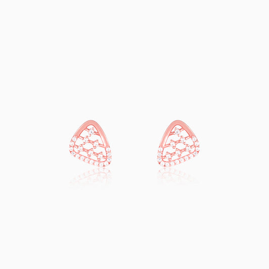 Rose Gold Set-Square Earrings