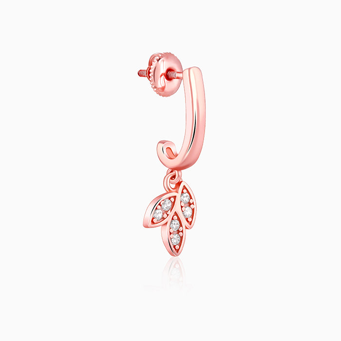 Anushka Sharma Rose Gold Petal Trio Hoop Earrings