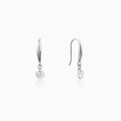 Silver Classic Shiny Drop Earrings