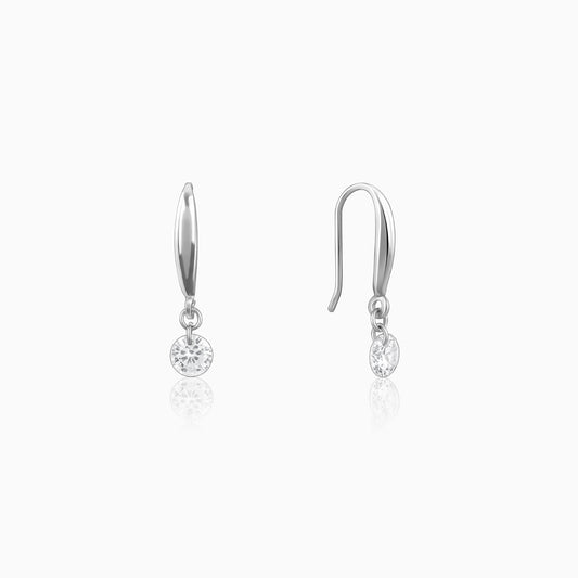 Silver Classic Shiny Drop Earrings