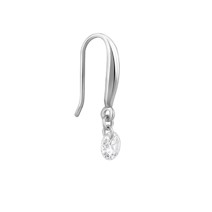 Silver Classic Shiny Drop Earrings