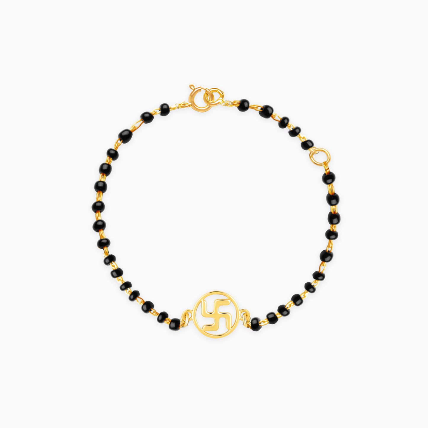 Gold Swastika Kids Nazariya Bracelet (0-1 yrs)