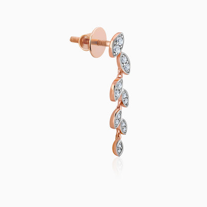 Rose Gold Cascade Diamond Earrings