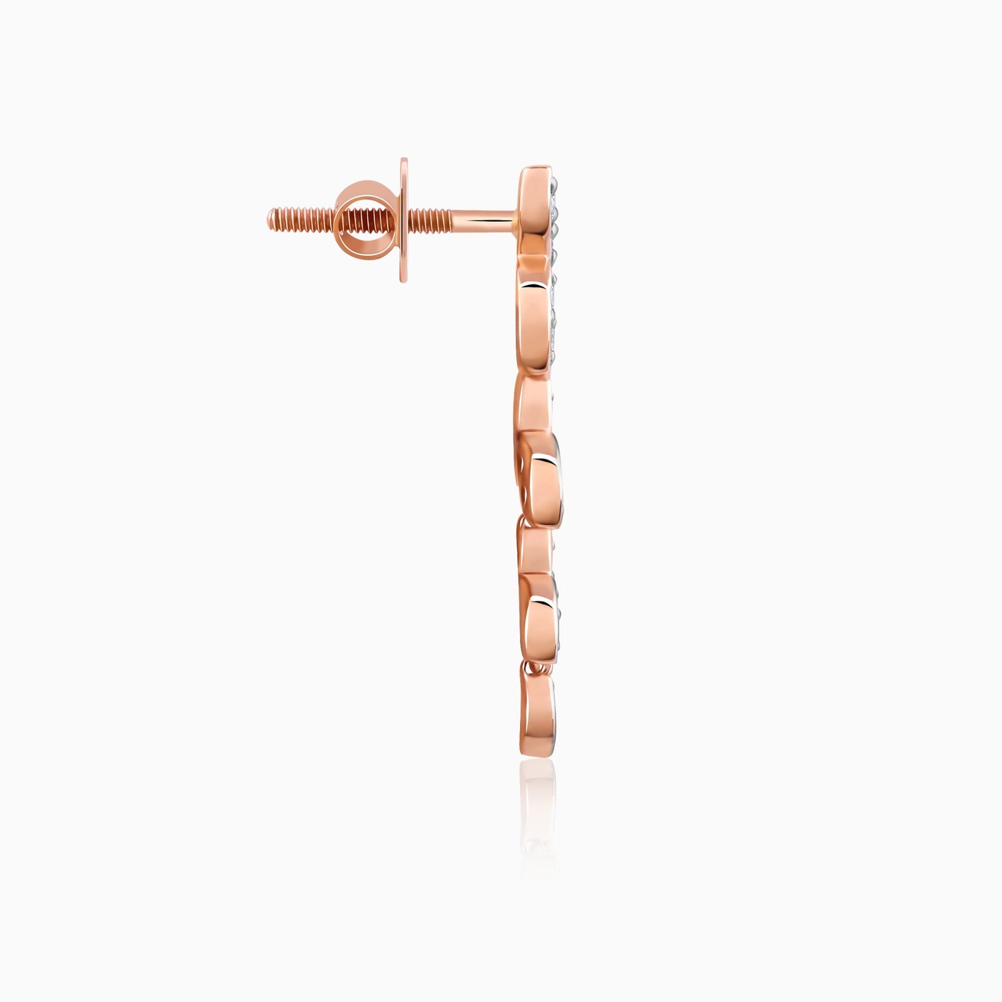 Rose Gold Cascade Diamond Earrings