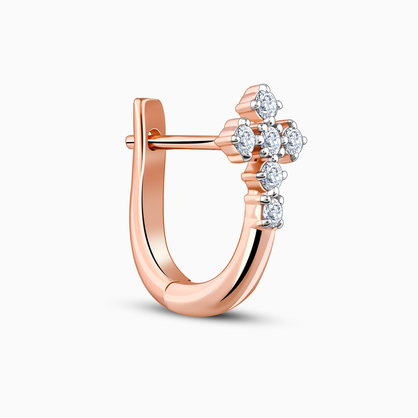 Rose Gold Embrace Elegance Diamond Earrings