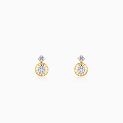 Gold Unravel Diamond Earrings