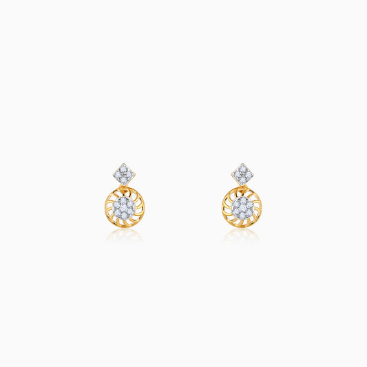 Gold Unravel Diamond Earrings