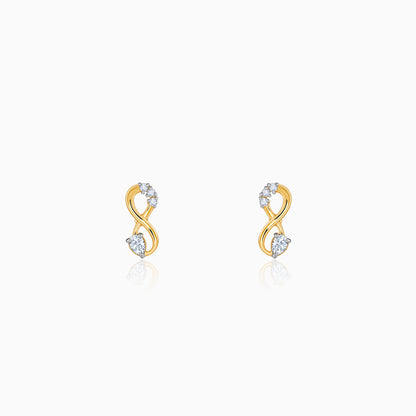 Gold Infinity Spark Diamond Studs