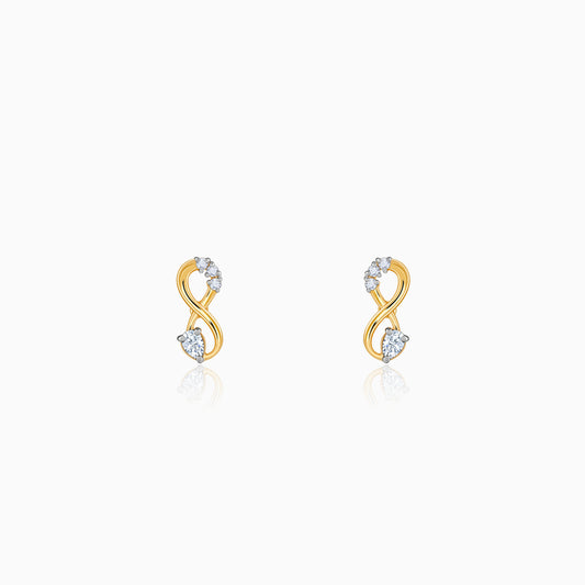 Gold Infinity Spark Diamond Studs