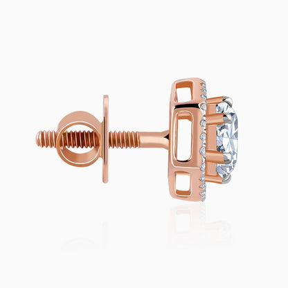 Rose Gold Lovable Diamond Earrings