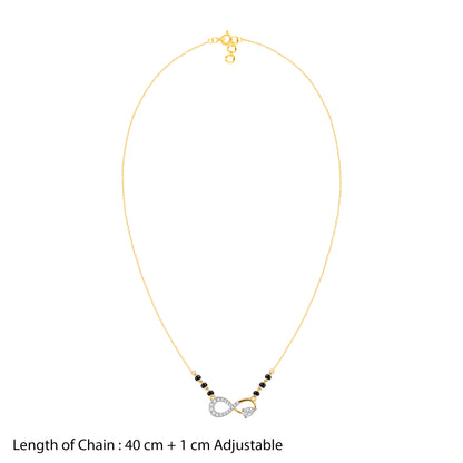 Gold Infinite Affection Diamond Mangalsutra