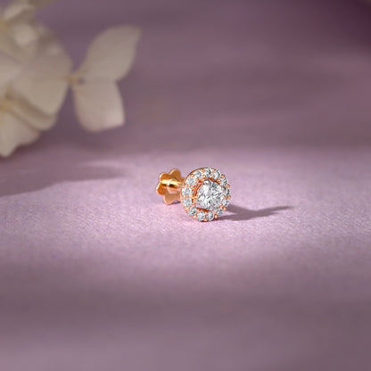 Rose Gold Classy Diamond Nose Pin