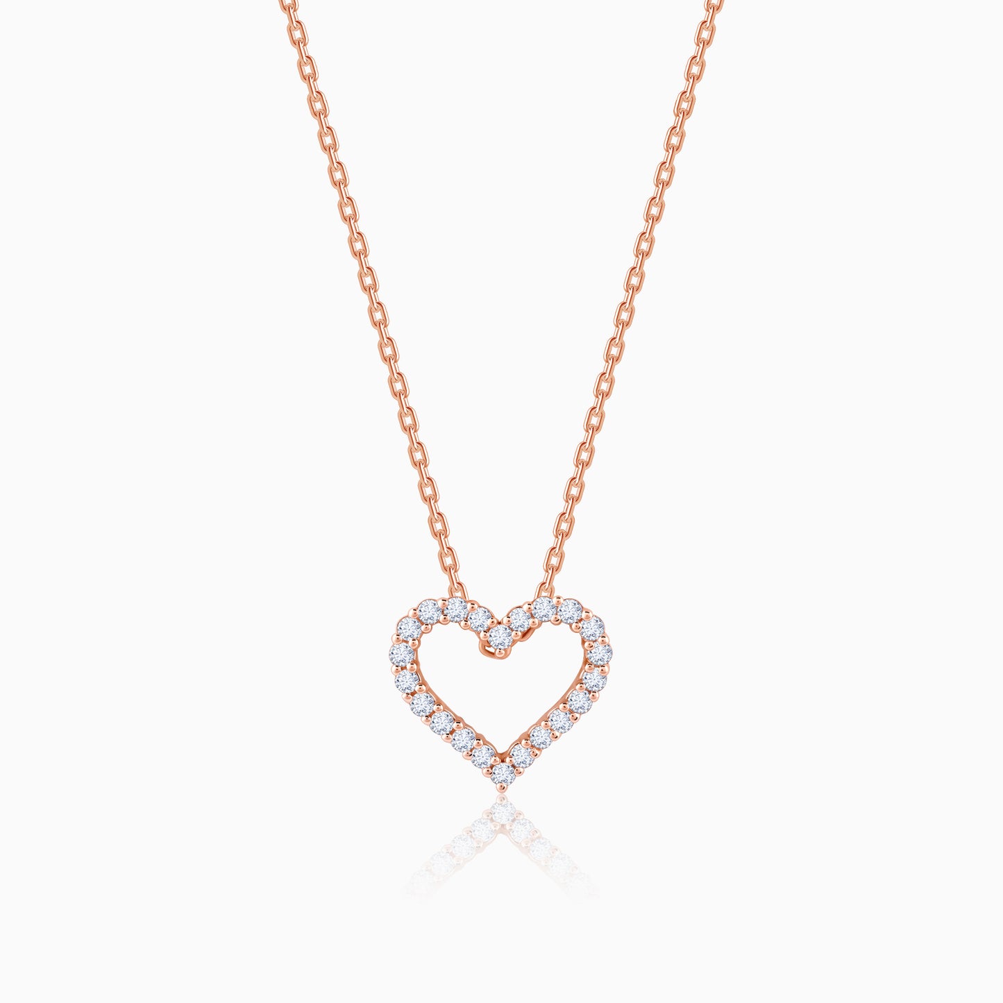 Rose Gold Heartful Diamond Pendant