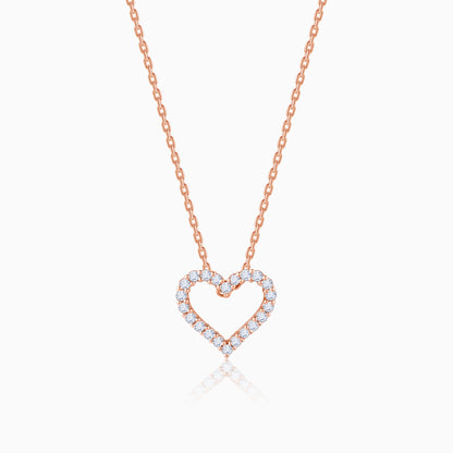 Rose Gold Heartful Diamond Pendant