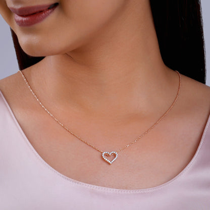 Rose Gold Heartful Diamond Pendant