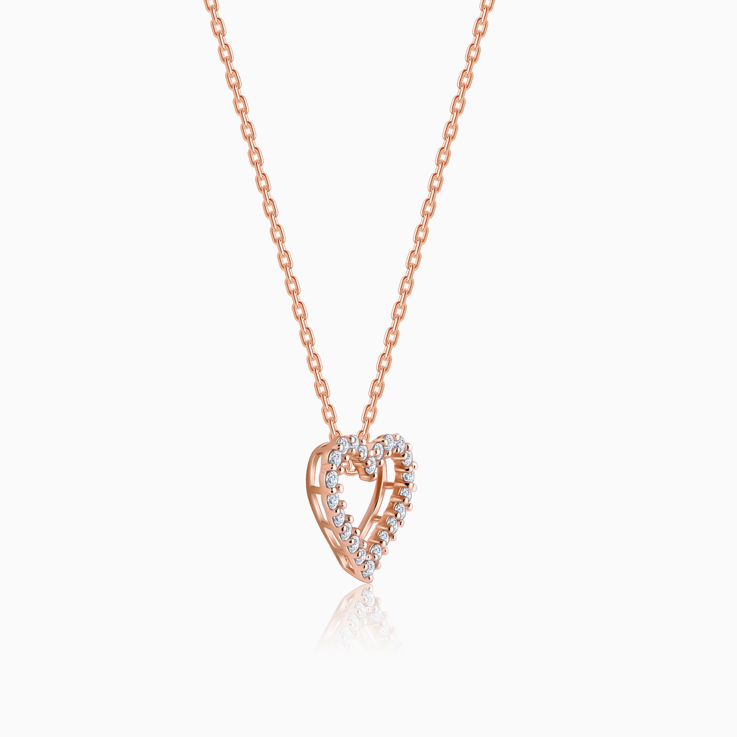 Rose Gold Heartful Diamond Pendant