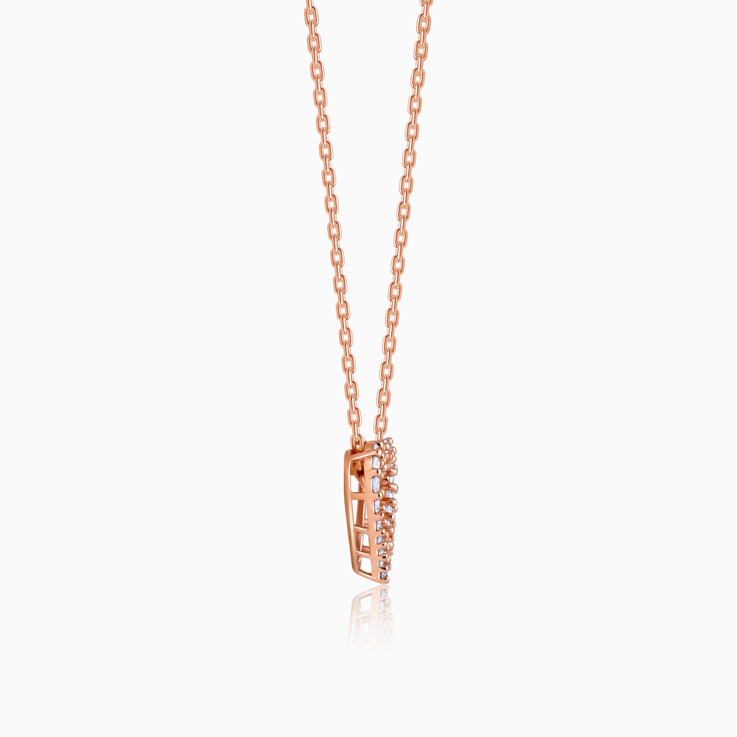 Rose Gold Heartful Diamond Pendant