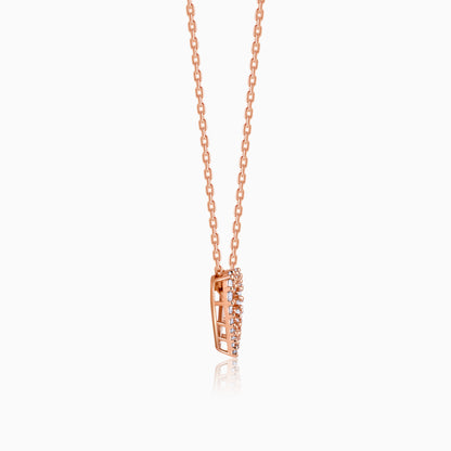 Rose Gold Heartful Diamond Pendant