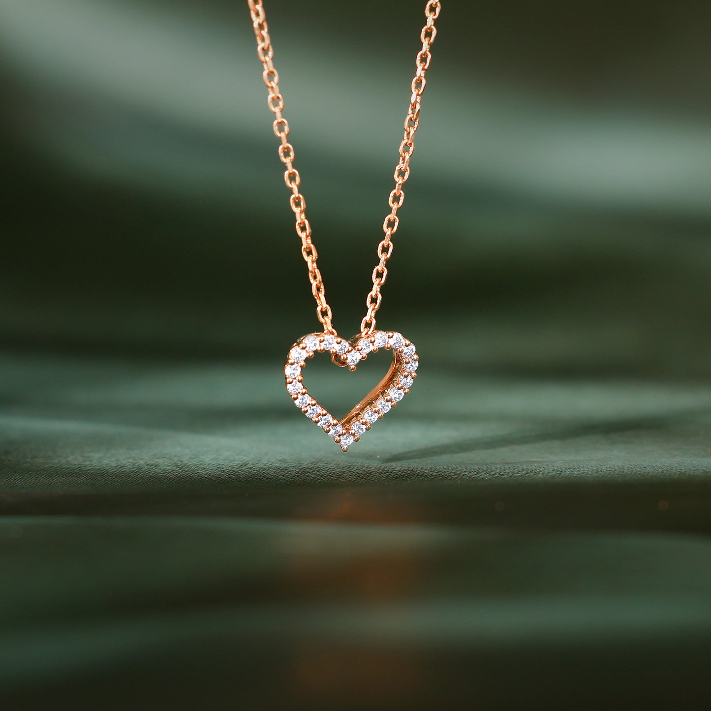 Rose Gold Heartful Diamond Pendant