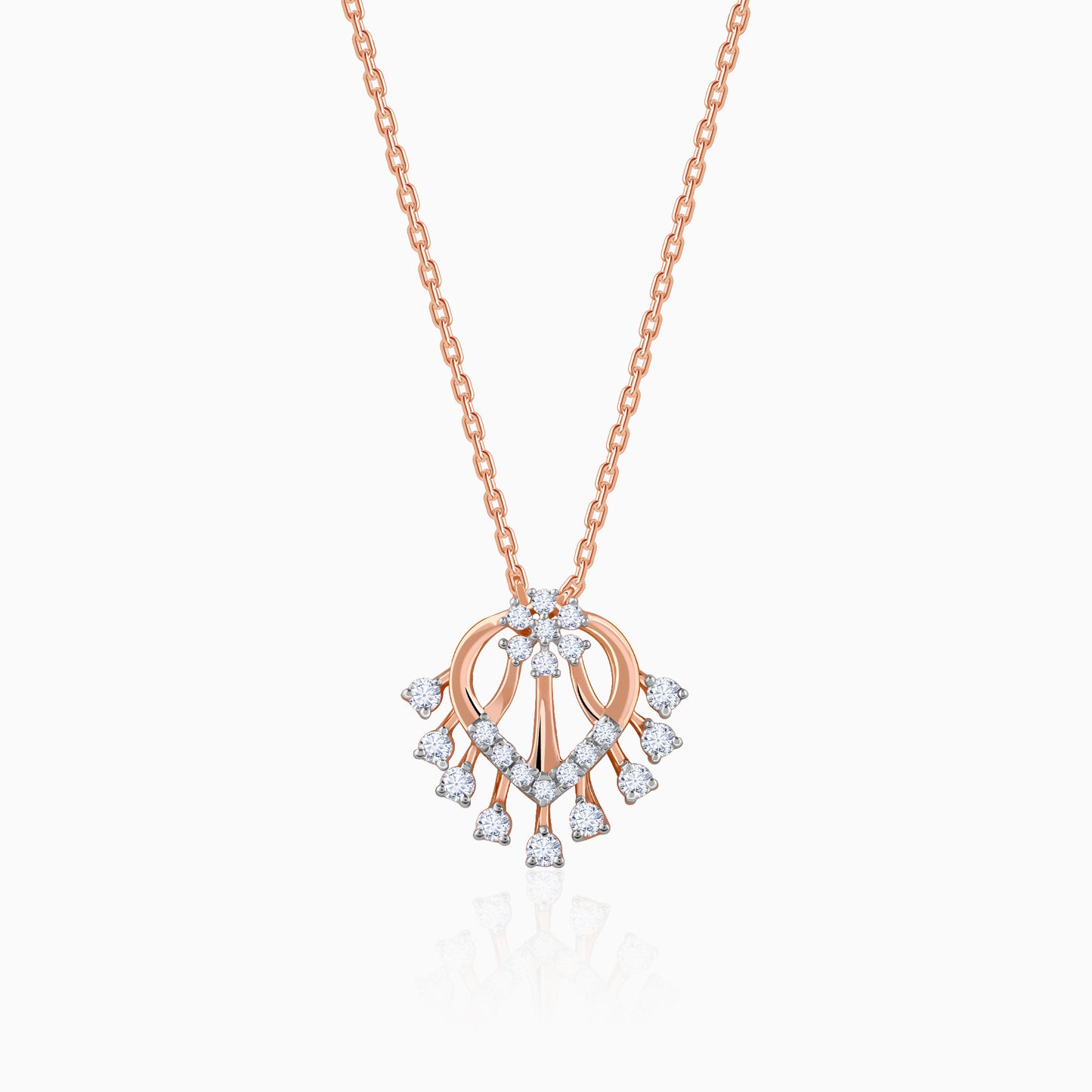 Rose Gold Wonderful Shine Diamond Pendant