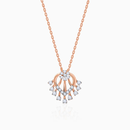 Rose Gold Wonderful Shine Diamond Pendant