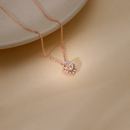 Rose Gold Wonderful Shine Diamond Pendant