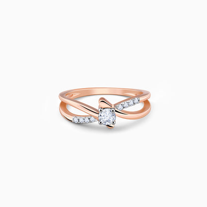 Rose Gold Skathi Solitaire Diamond Ring