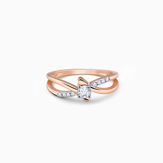 Rose Gold Skathi Solitaire Diamond Ring